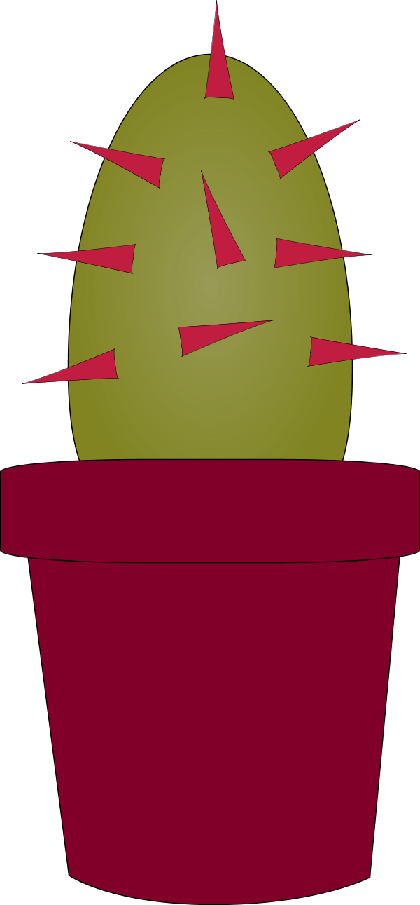 Cactus Plant Cartoon - Cartoon (600x1291)