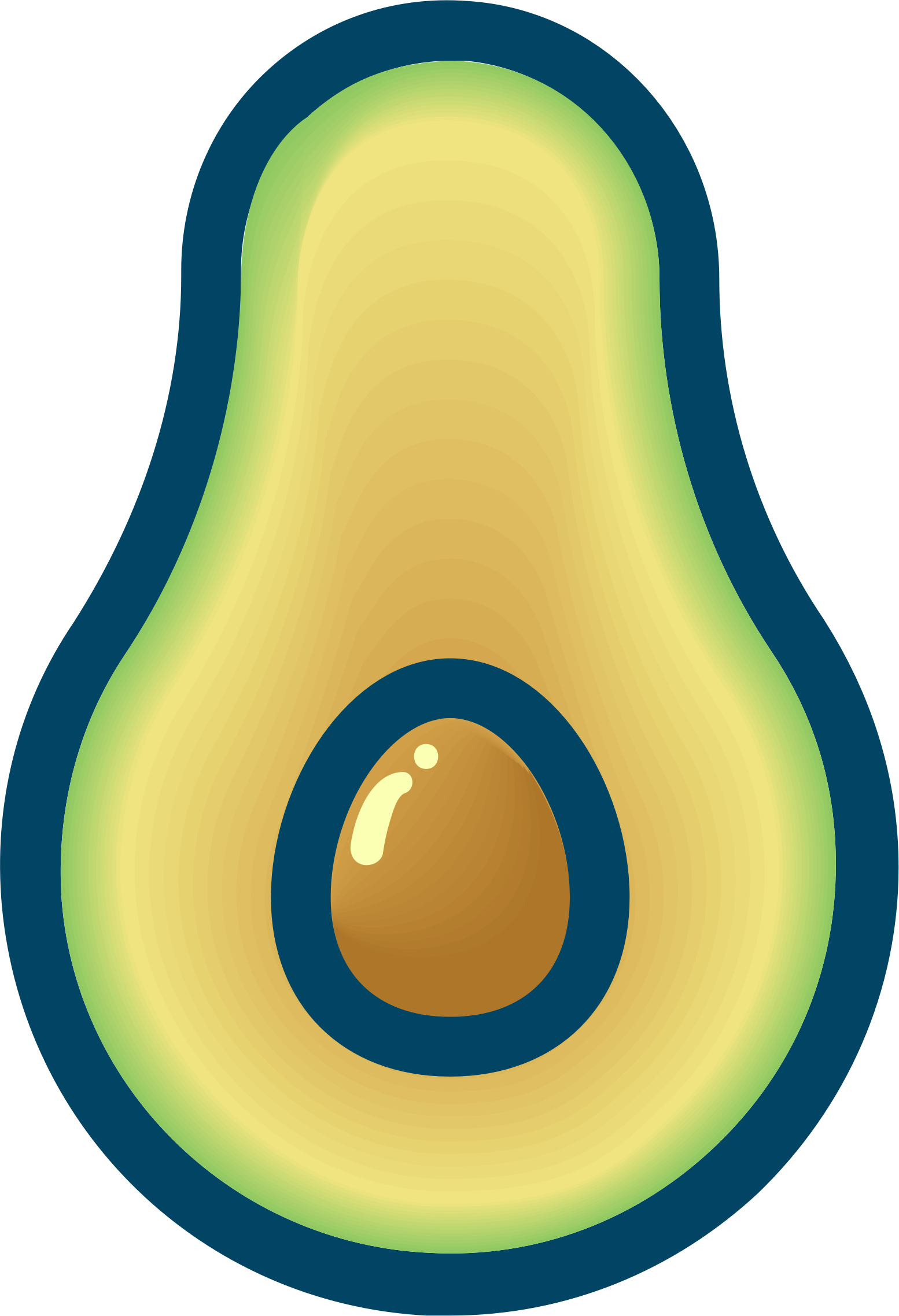 Big Image - Clipart Avocado (1554x2276)