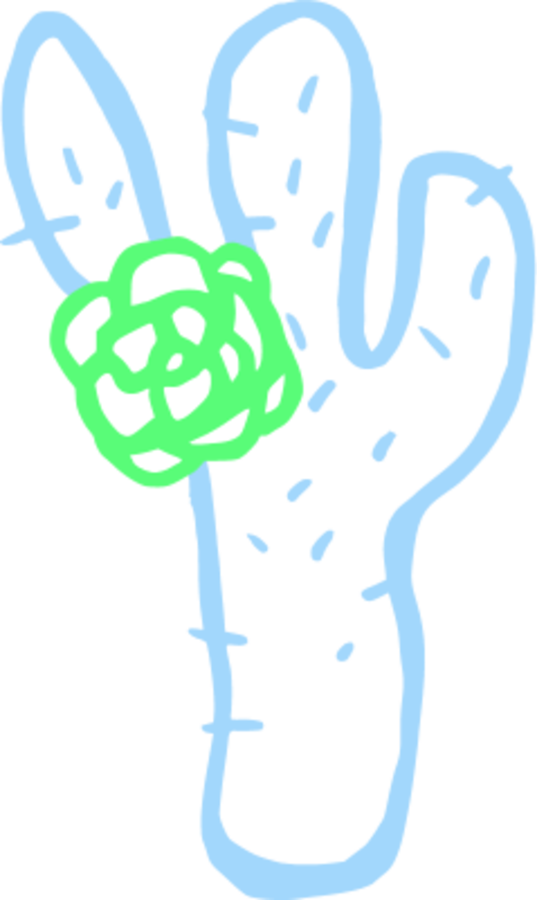 Cactus Plant Cartoon Simple - Cactus (600x1004)