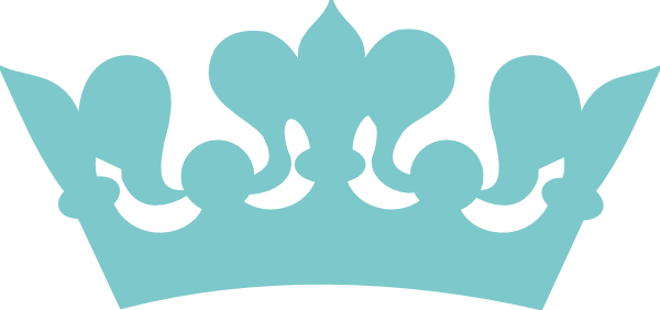 Teal Clipart Crown - Crown Clipart Black And White (600x282)