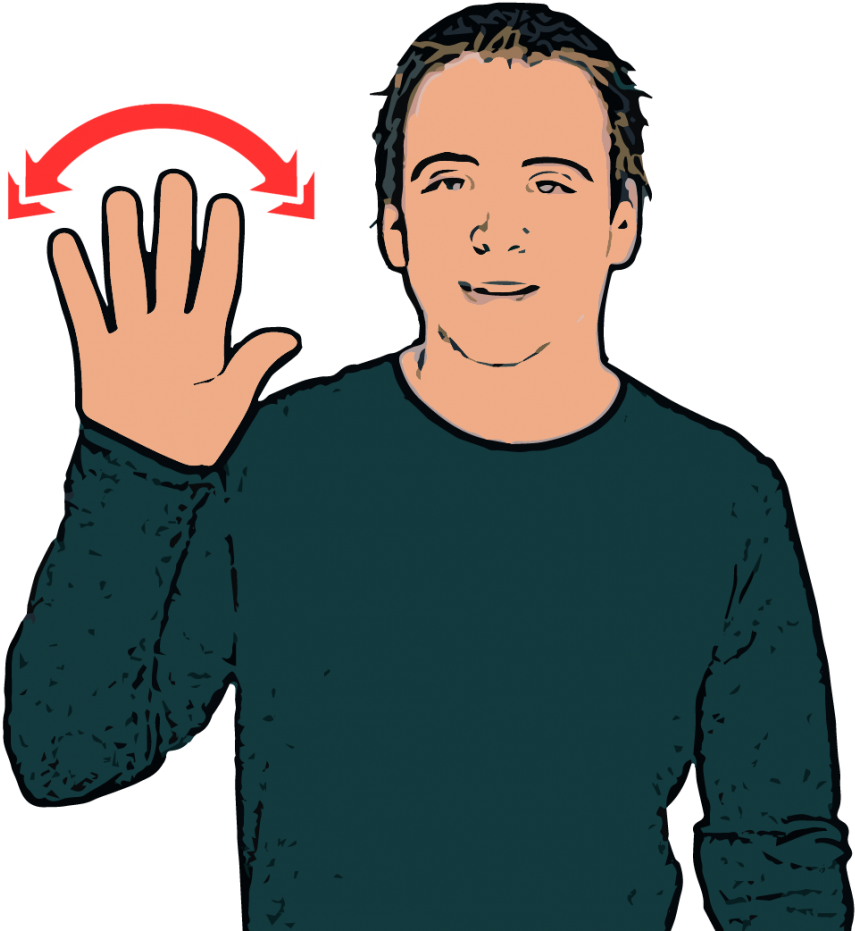 British Sign Language - British Sign Language Hello (892x930)