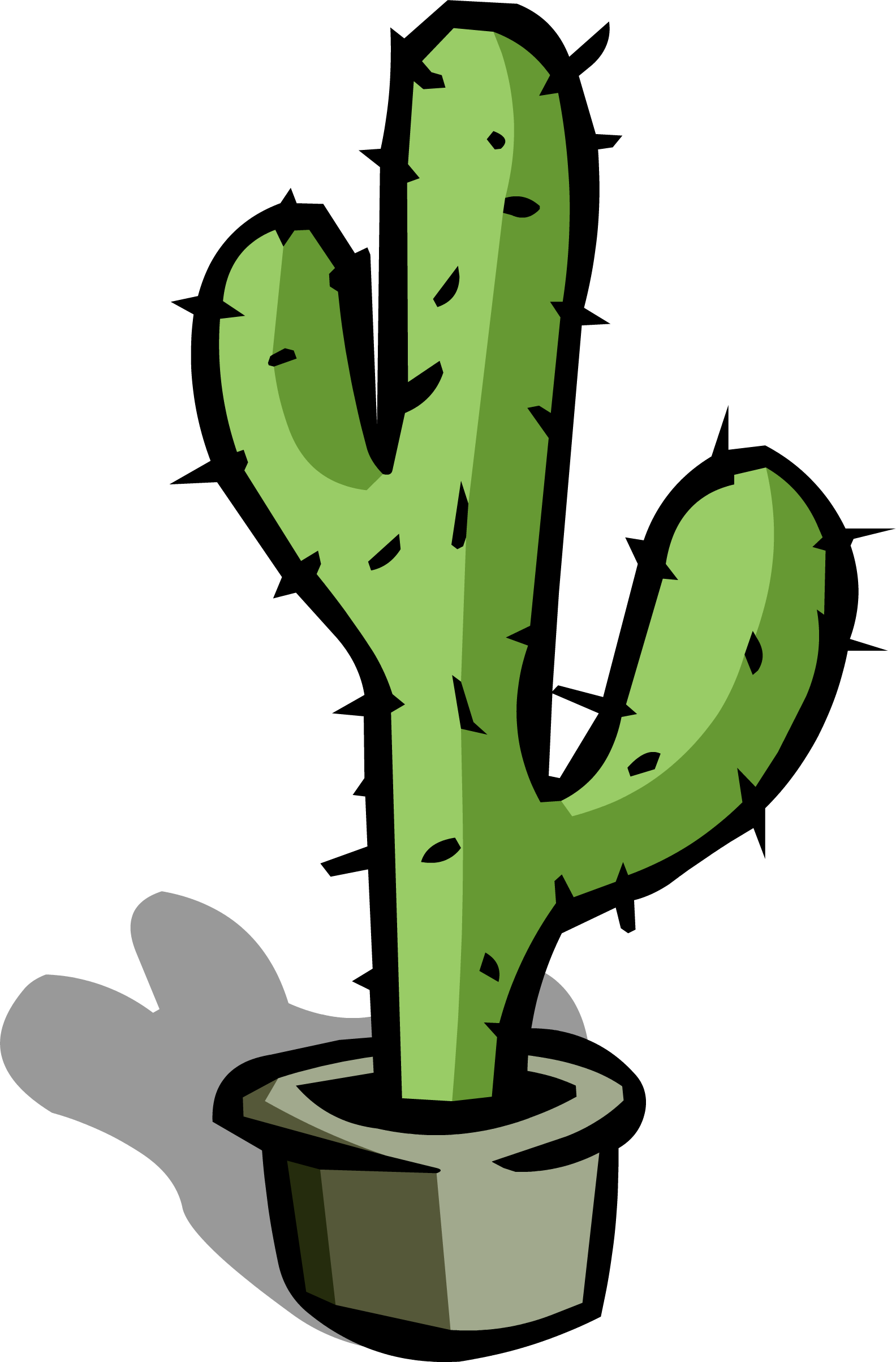 Large Cactus Sprite 001 - Clipart Cactus Png (1584x2407)
