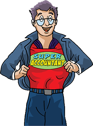 The Super Accountant Gives Your Advantage The Business - Accountant Hero (306x415)