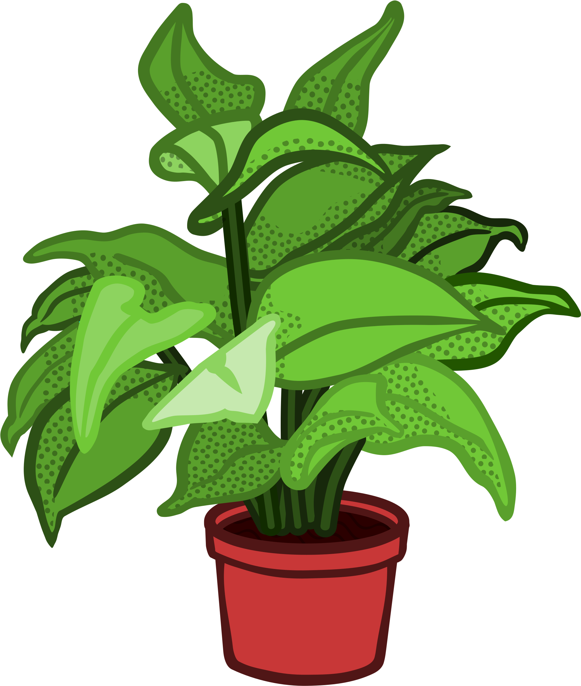 Related Potted Plants Clipart - Potted Plant Clipart (2400x2400)