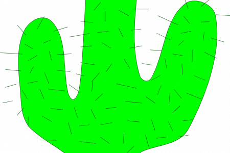 Green And Yellow Snake Also Cactus Clip Art Together - Illustration (450x300)