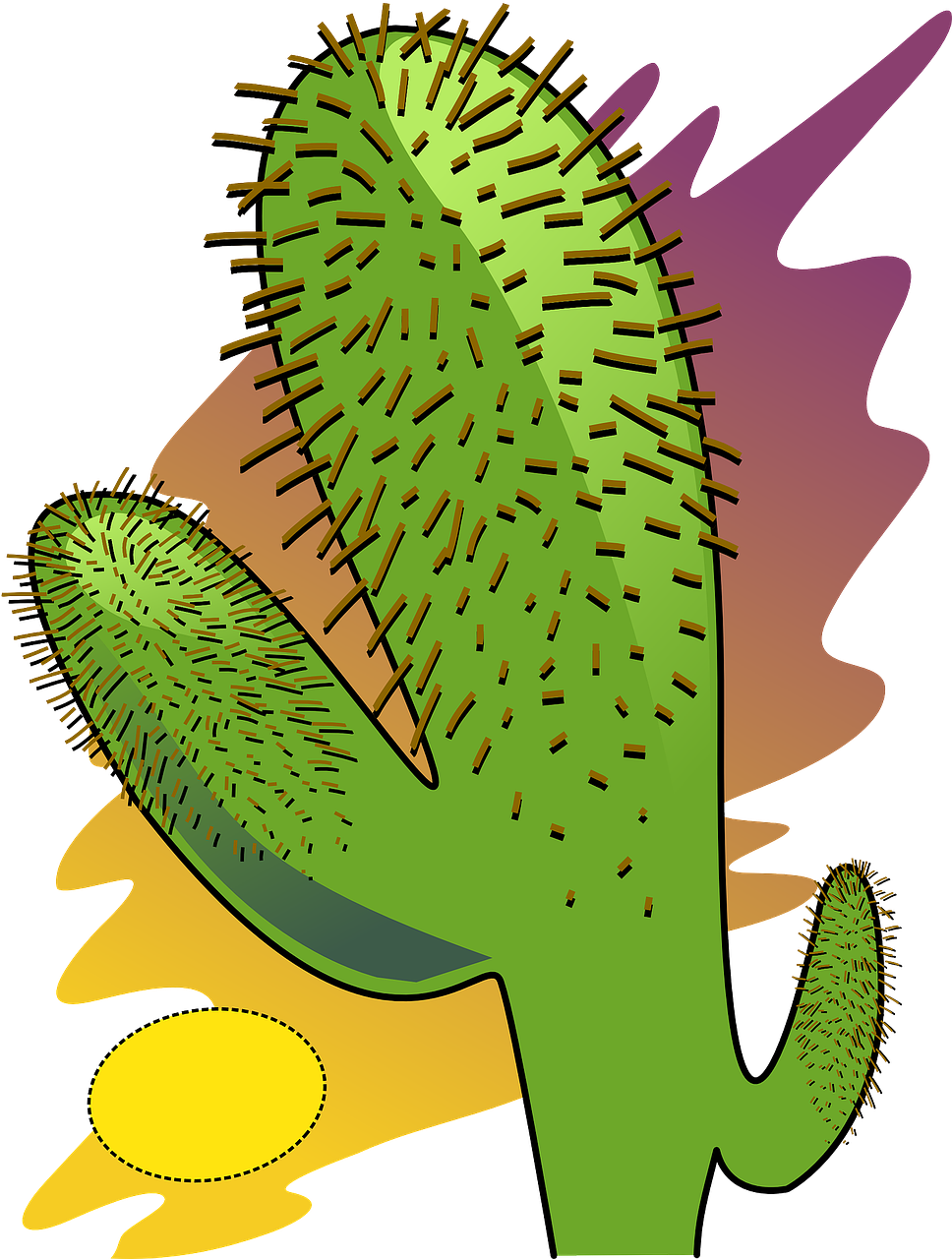 Free To Use Amp Public Domain Cactus Clip Art - Dry Weather Clipart (968x1280)