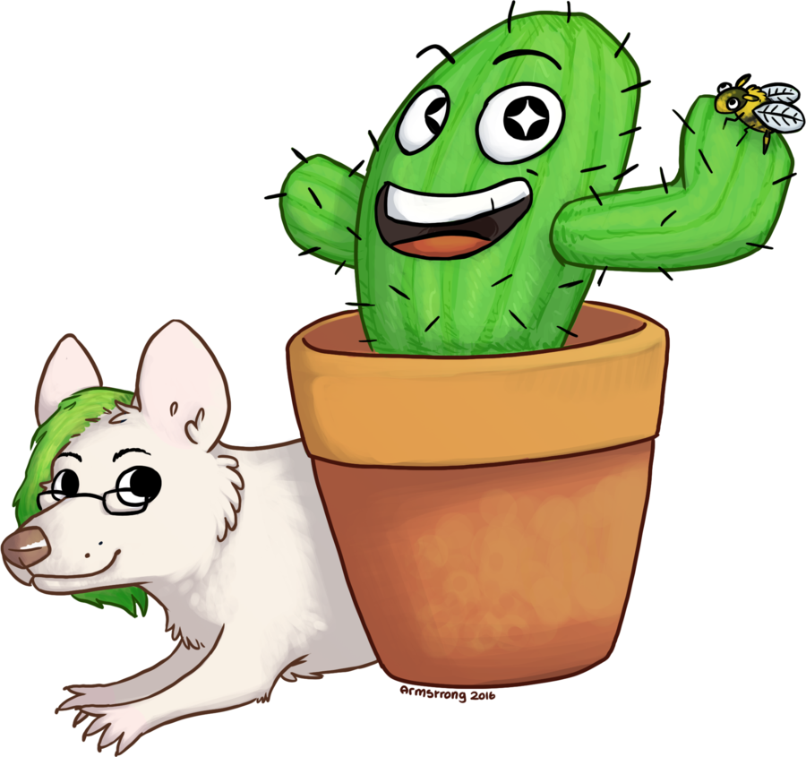 Cactus Rat-bee By Dingohipster - Cartoon (900x845)