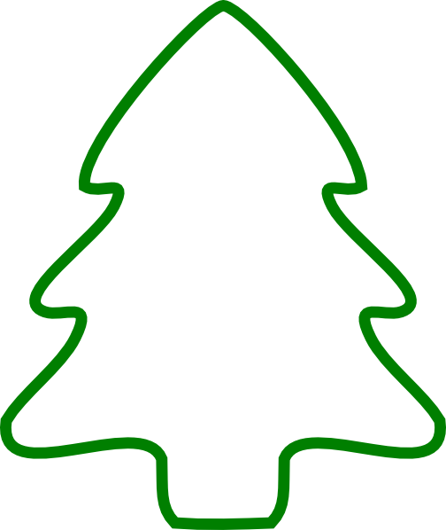 Christmas Tree Outline (504x598)
