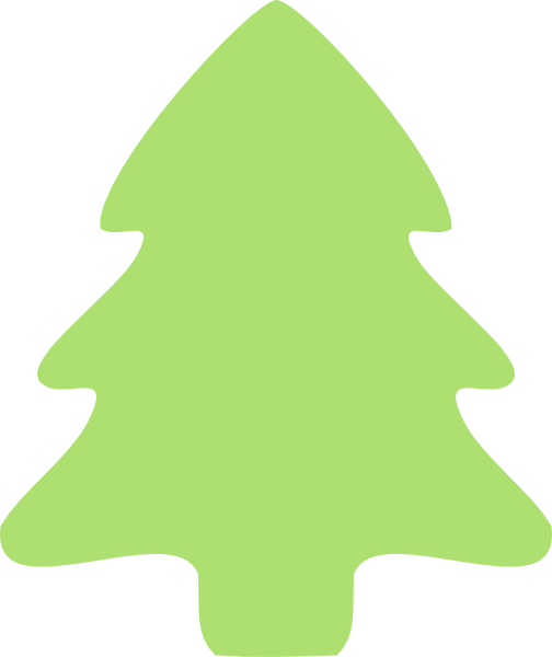Christmas Tree Green Cartoon (504x600)