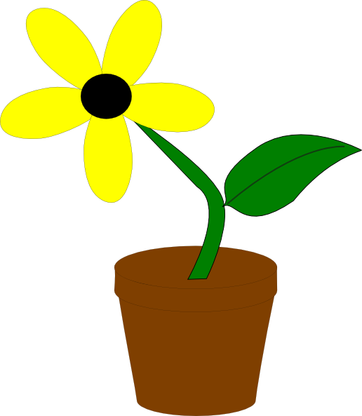 Clipart Flower In Pot (516x593)