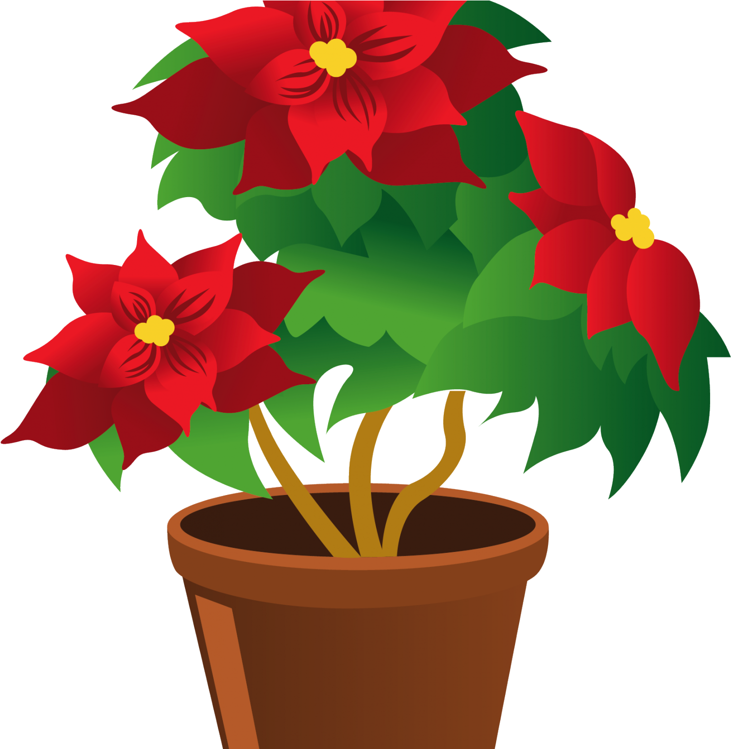 Potted Plant Clipart Image Black And White Cartoon - Flowers And Plants Clipart (1500x1500)