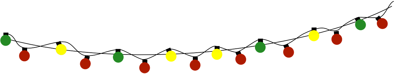 Lights Clipart Christmas Light Strand - Christmas String Lights Clipart (1280x640)