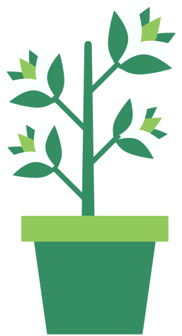 Green Flowerpot With Plant Clipart - Plant Clipart (512x512)