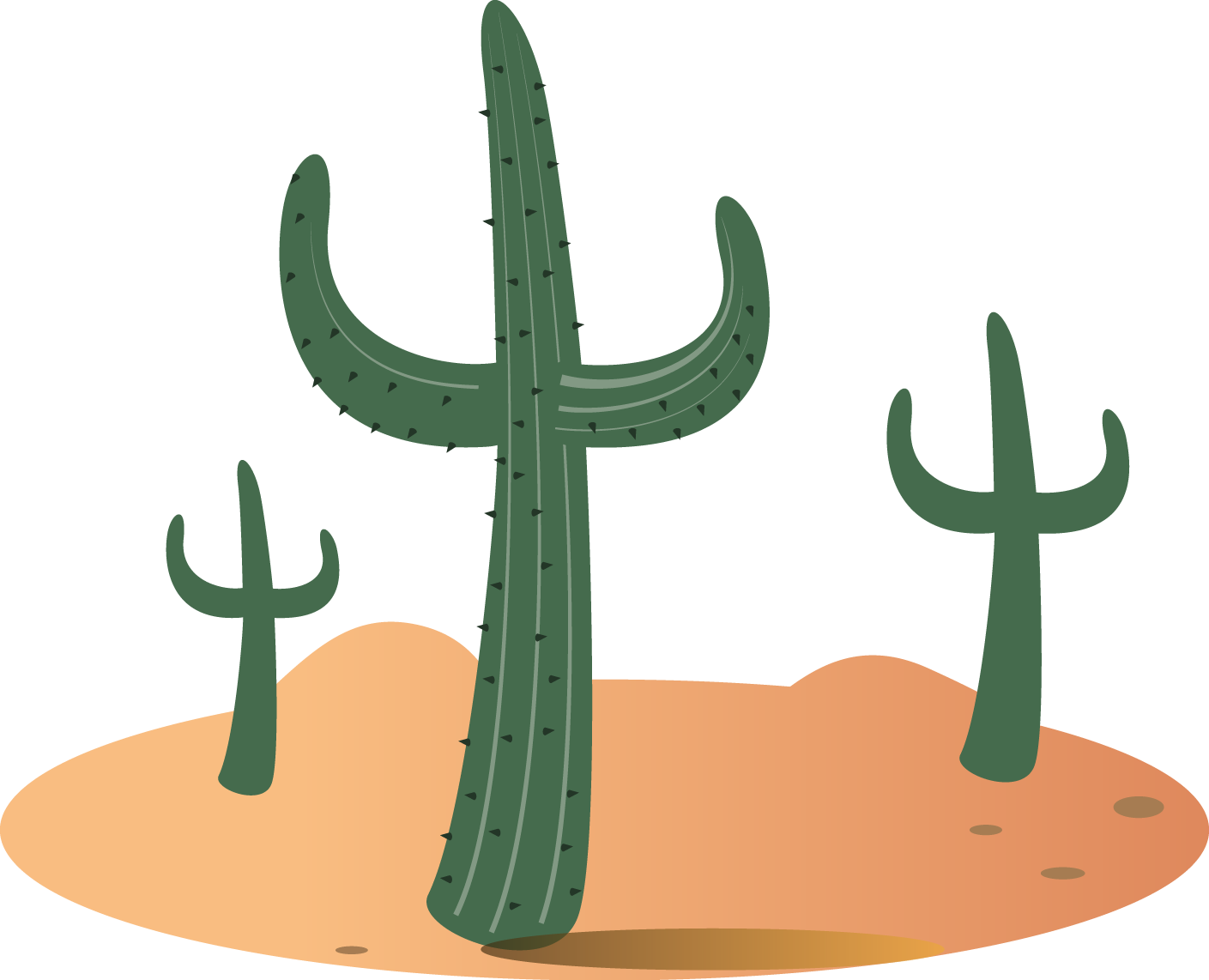 Gobi Desert Sahara Sonoran Desert Cactaceae - Desierto Vector Png (1409x1142)