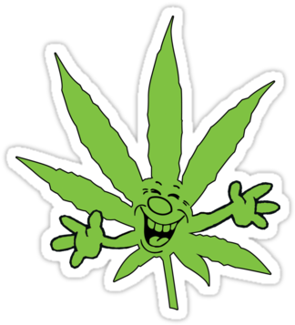Drawn Pot Plant Animated - Weed Plant Cartoon (375x360)
