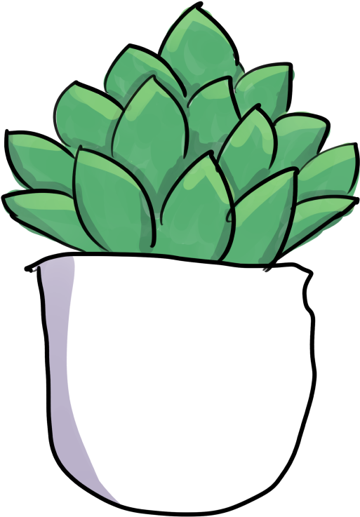 A Quick Succulent Pal Coz I Wanted To Draw One But - Drawing (595x842)