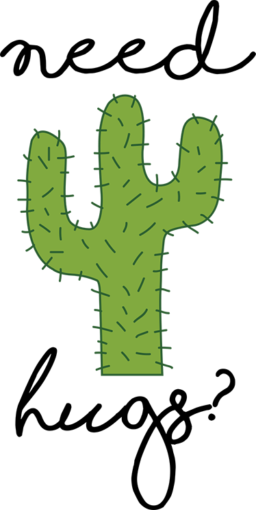 Wall Color - Cactus Stickers Png (374x743)