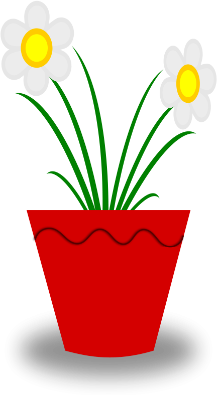 Flowers Pot Clipart - Clip Art (446x800)