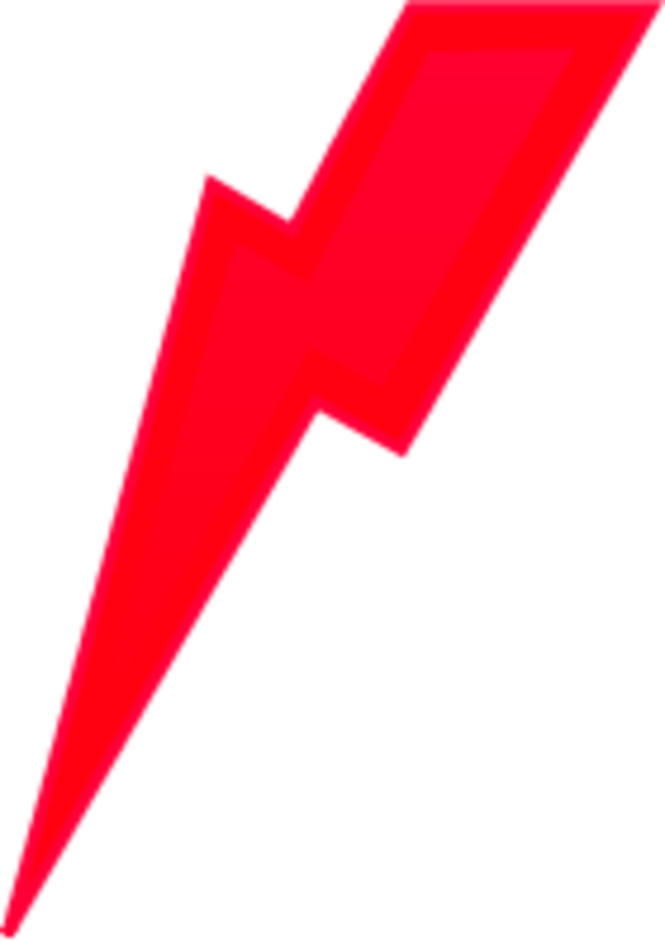 Mcqueen Clip Art - Red Lightning Bolt Clipart (600x849)