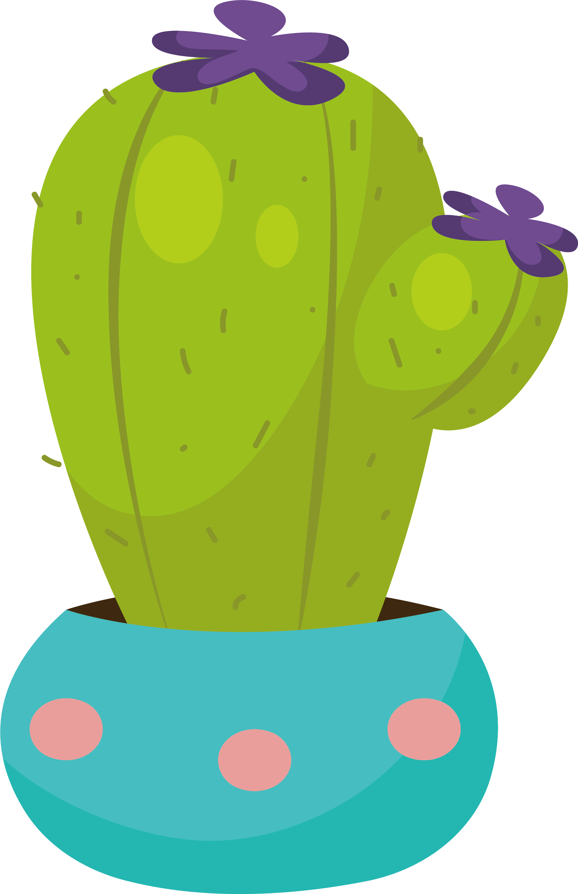 Cactaceae Euclidean Vector Computer File - Cactus Vector Png (1867x2887)
