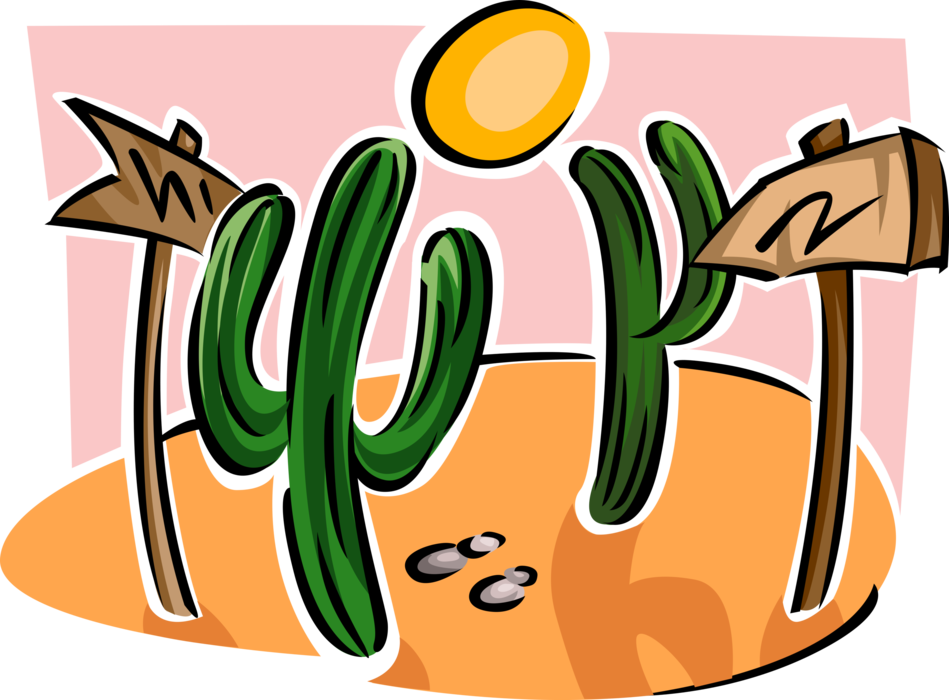 Vector Illustration Of Desert Vegetation Succulent - Vector Illustration Of Desert Vegetation Succulent (949x700)