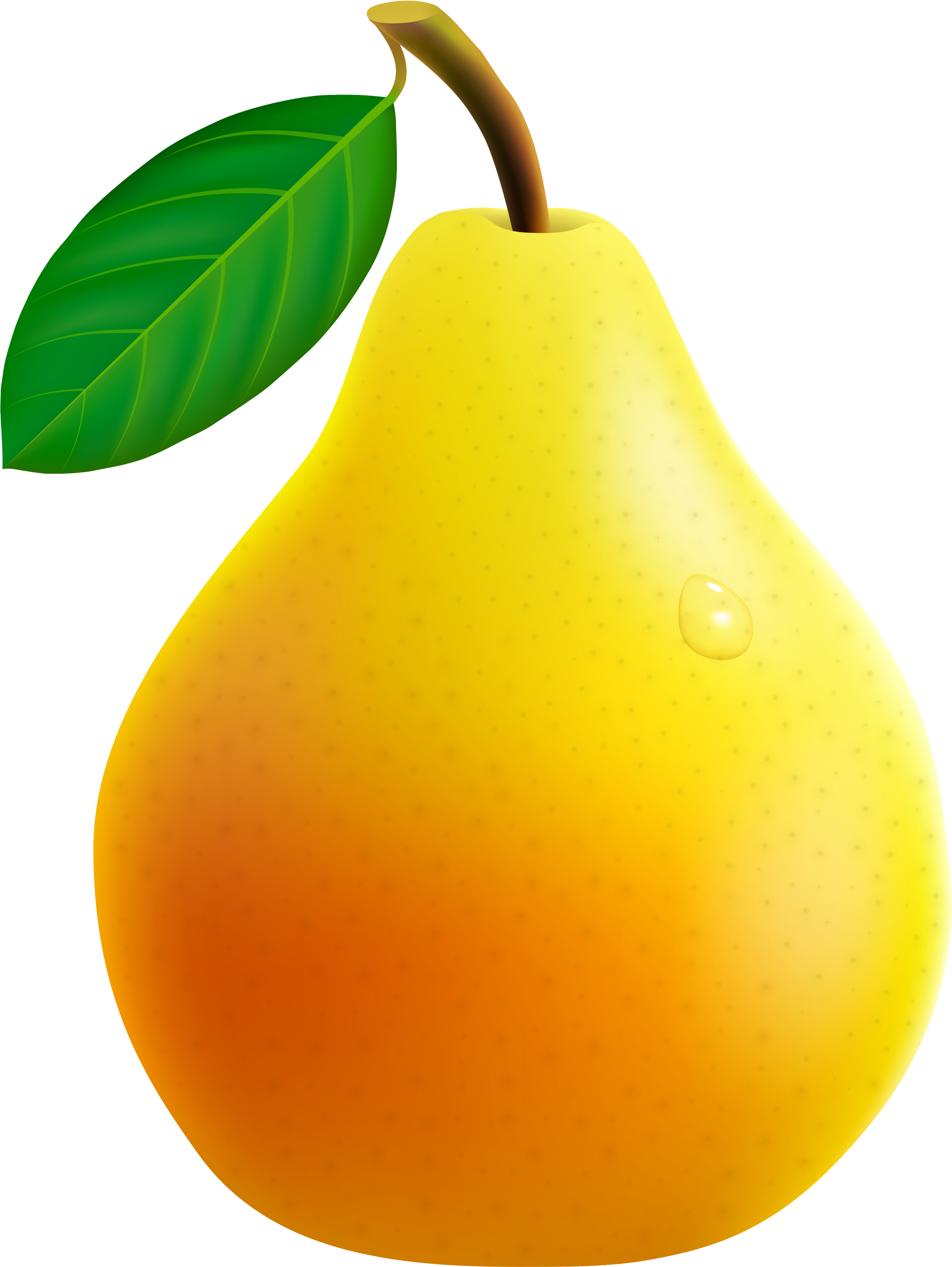 Yellow Pear Png Vector Clipart Image - Pear Clipart Png (2761x3581)
