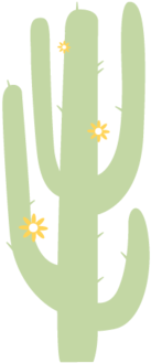 Saguaro Cactus Wall Decal - Illustration (480x364)