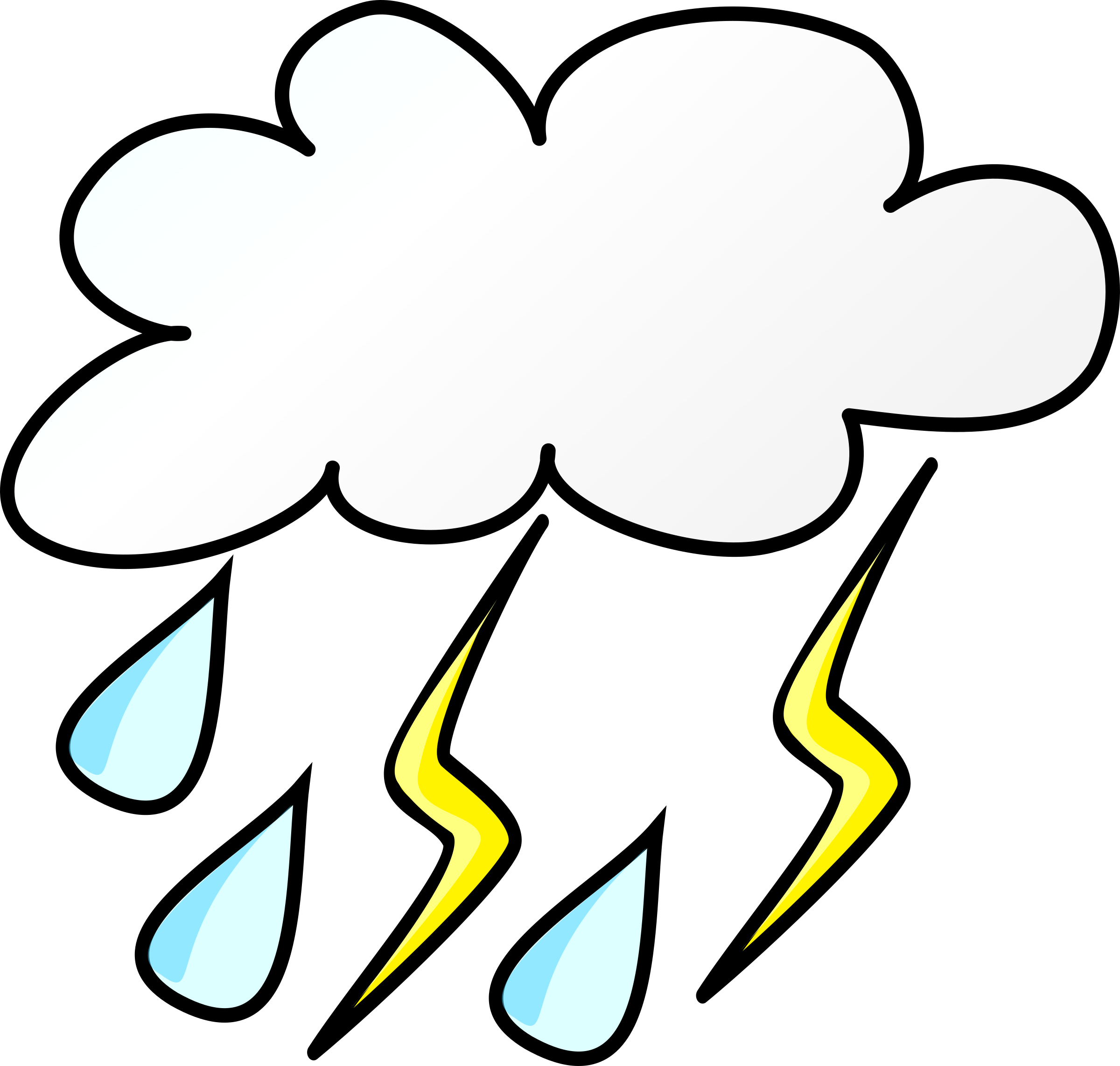 Storm Clipart Weather Symbol - Rainy Weather Clip Art (2400x2284)
