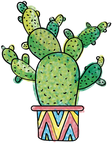 Hand Drawn Watercolor Multiple Cactus Png - Watercolor Cactus Png (512x512)