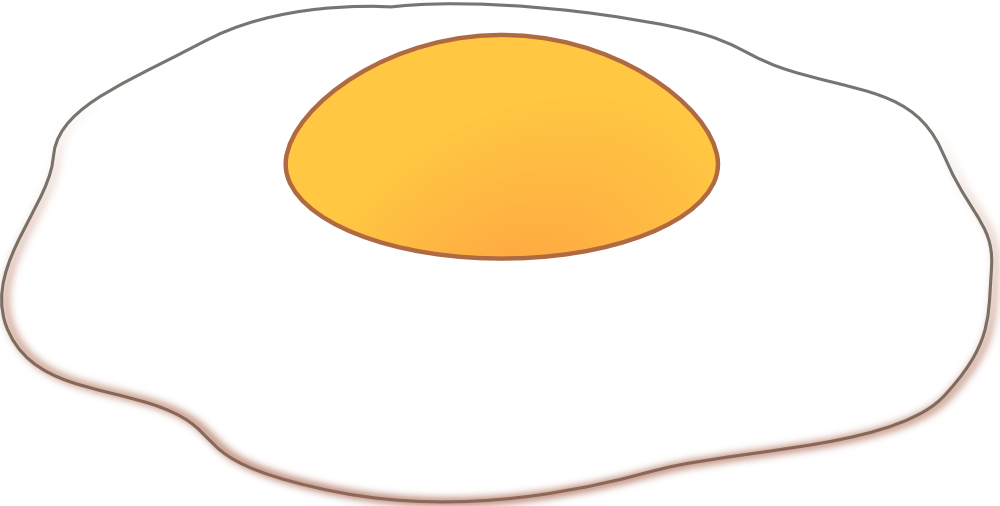 Onlinelabels Clip Art - Sunny Side Up Egg Cartoon Png (1000x506)