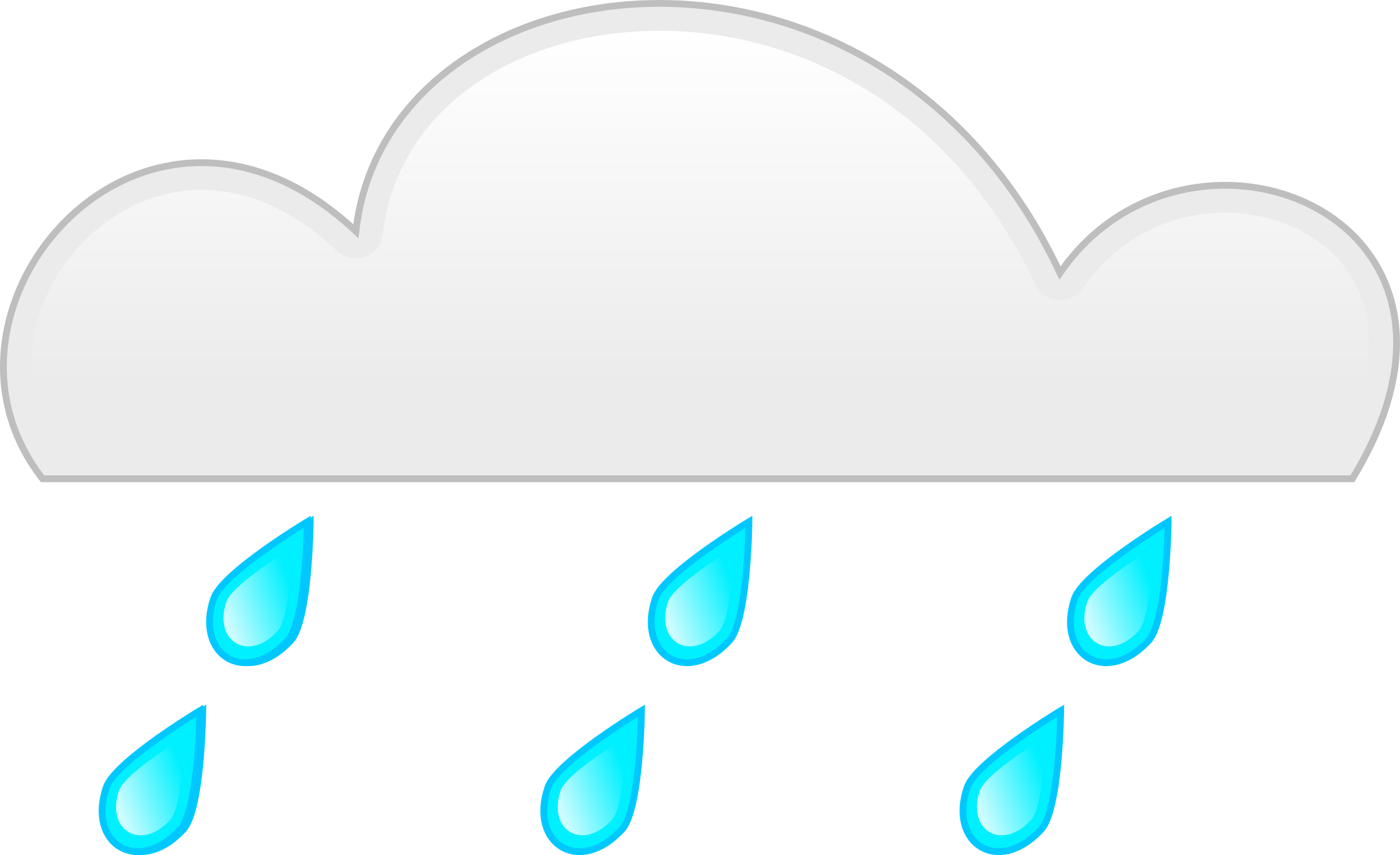 Rain Clipart Rainfall - Piirretty Pilvi (2400x1466)