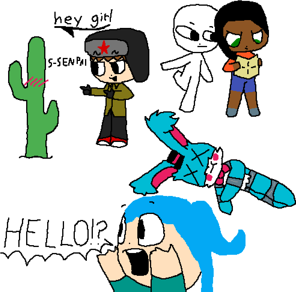 When You're So F Up You Start Flirting With A Cactus - Cartoon (1000x1000)