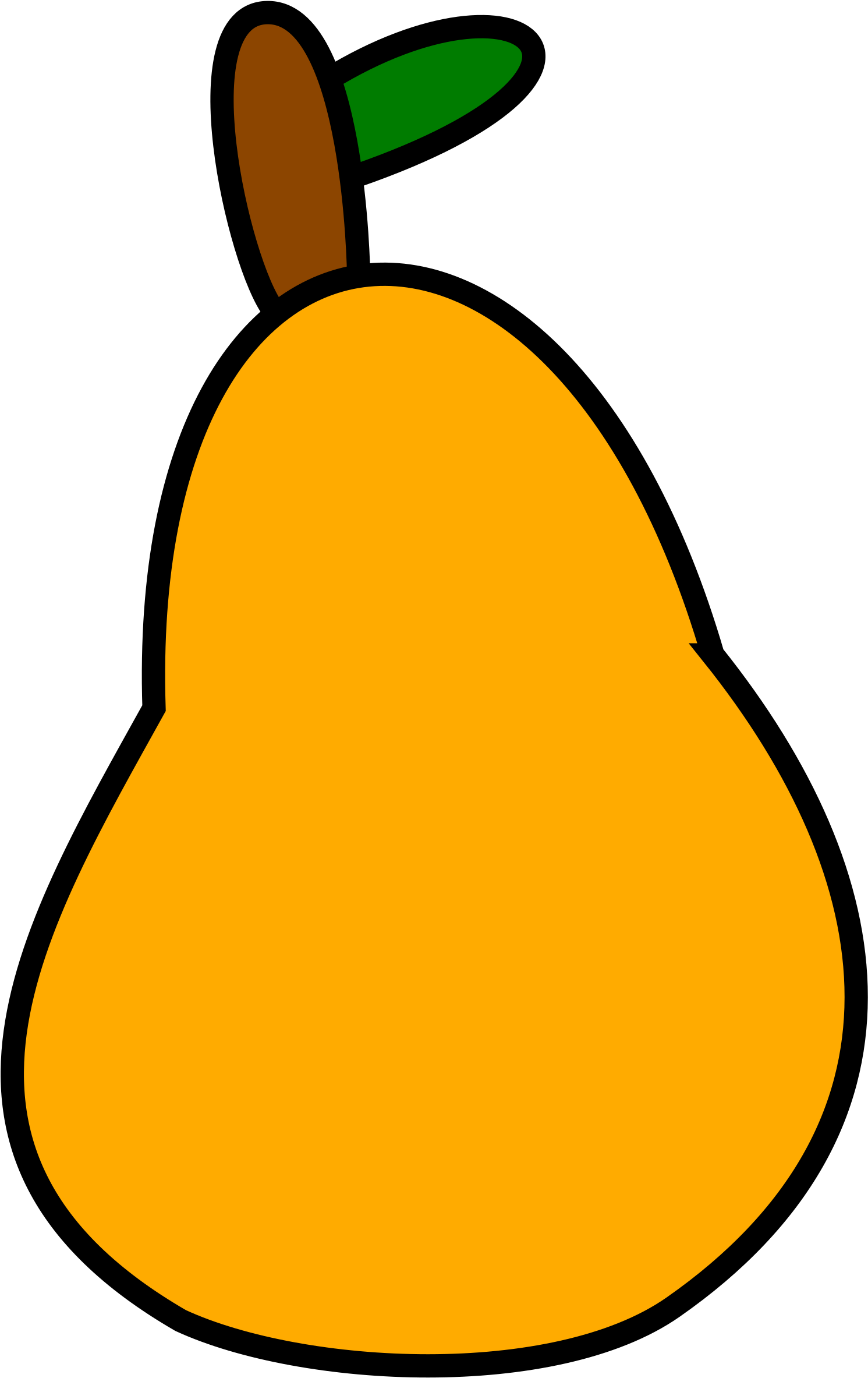 Very Simple Pear Svg Vector File, Vector Clip Art Svg - Pear Clip Art (1536x2400)