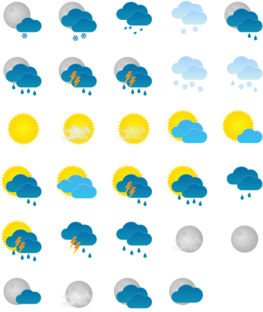 Weather Photo Clipart Png Images - Weather Icons Free Png (400x480)