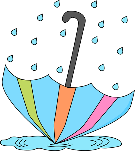 Rain Clip Art Free - Umbrella (447x500)