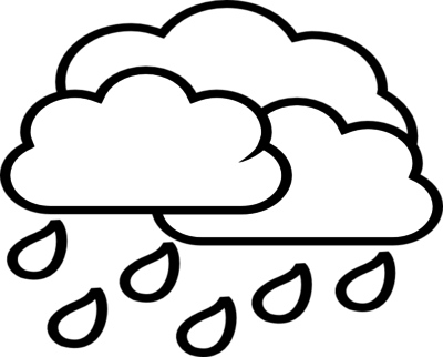 Coloring Trend Thumbnail Size Strong Wind Weather Storm - Rainy Clouds Drawing (400x322)