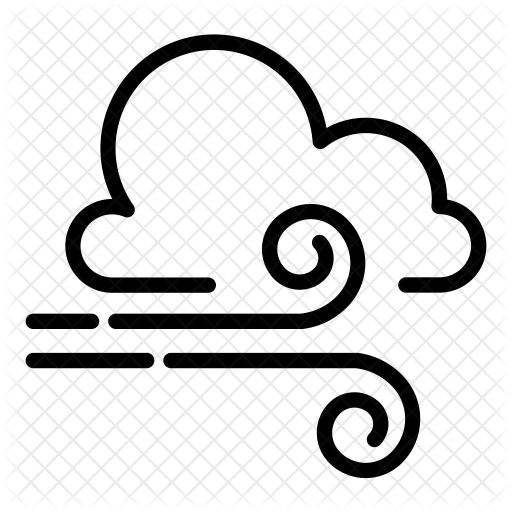 Cloudy & Windy Icon - Wind Icon Png (512x512)