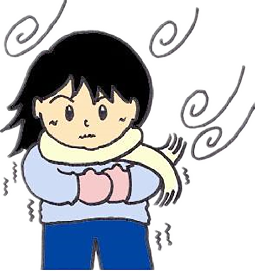 Cartoon Shivering Cold - Weather Is Cold (500x532)