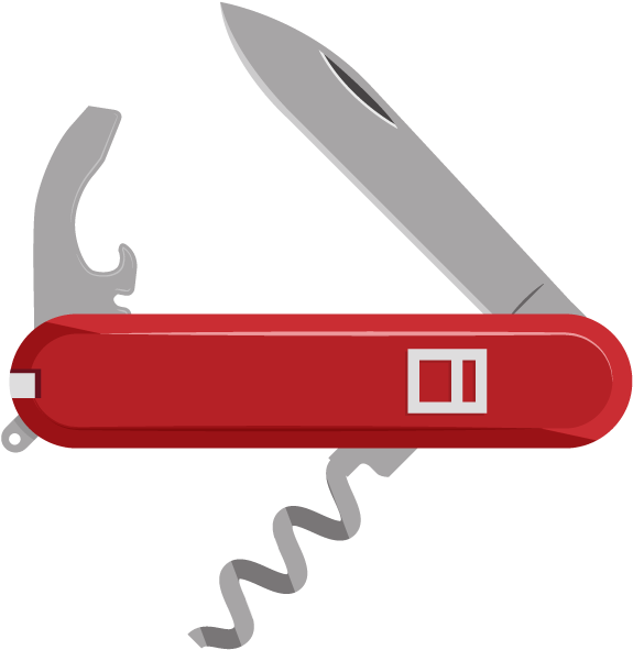 Free To Use & Public Domain Pocket Knife Clip Art - Free Vector Swiss Army Knife (584x592)