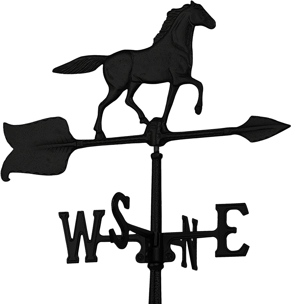 Black Horse Weathervane For Sheds And Garages In Pa - Whitehall Products 24" Eagle Accent Weather Station (1060x1060)