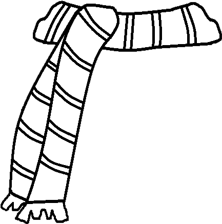 Winter Scarf Clip Art - Snowman Scarf Coloring Page (449x449)