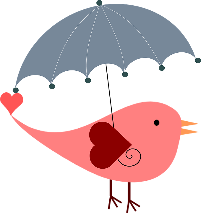 Whimsical Umbrella, Bird, Weather, Rain, Cute, Cover, - Bridal Shower Umbrella Clip Art (1209x1280)