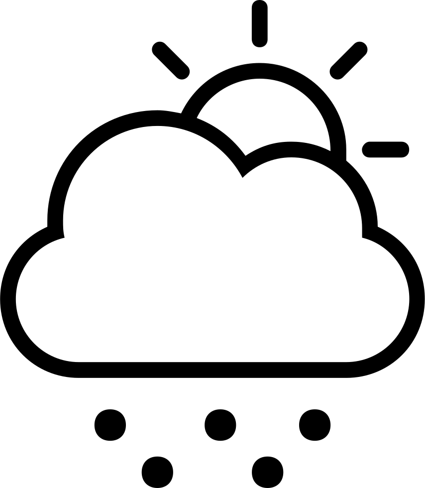Snowy Day Outlined Weather Symbol Comments - Fog Symbol (854x980)