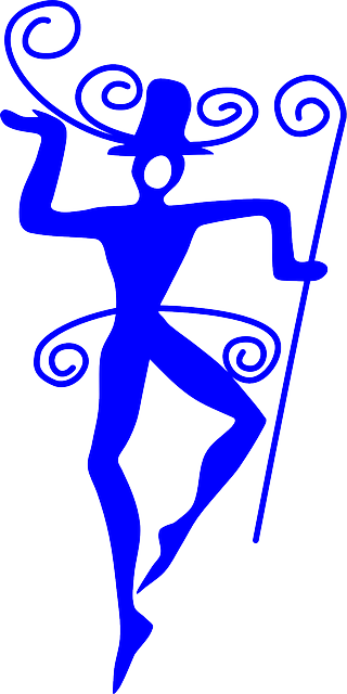 Silhouette Weather Vane, Blue, Vane, Dancer, Silhouette - Weather Vane (320x640)