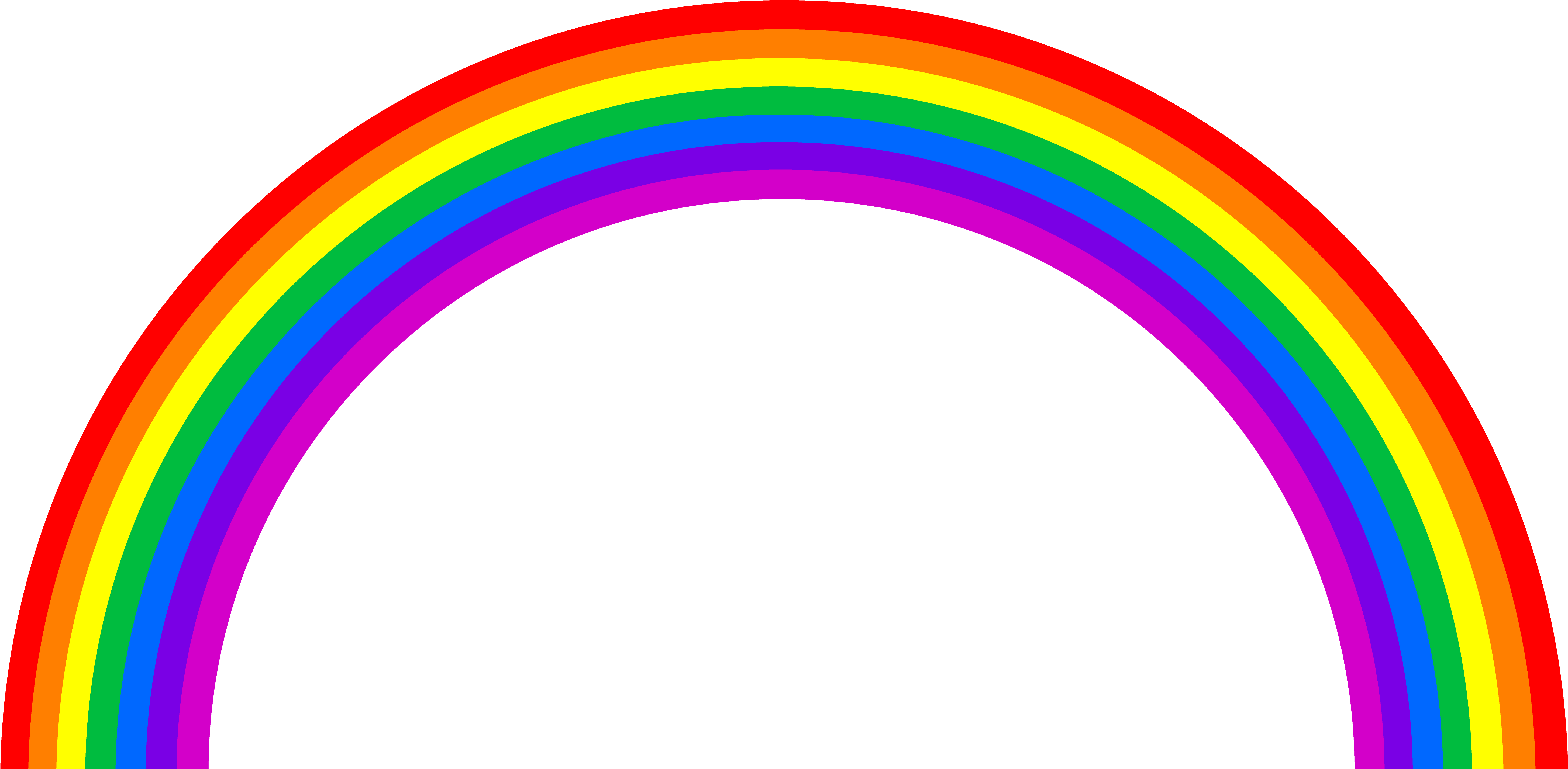Rainbow Clipart For Kids - Transparent Background Rainbow Clip Art (6088x3139)