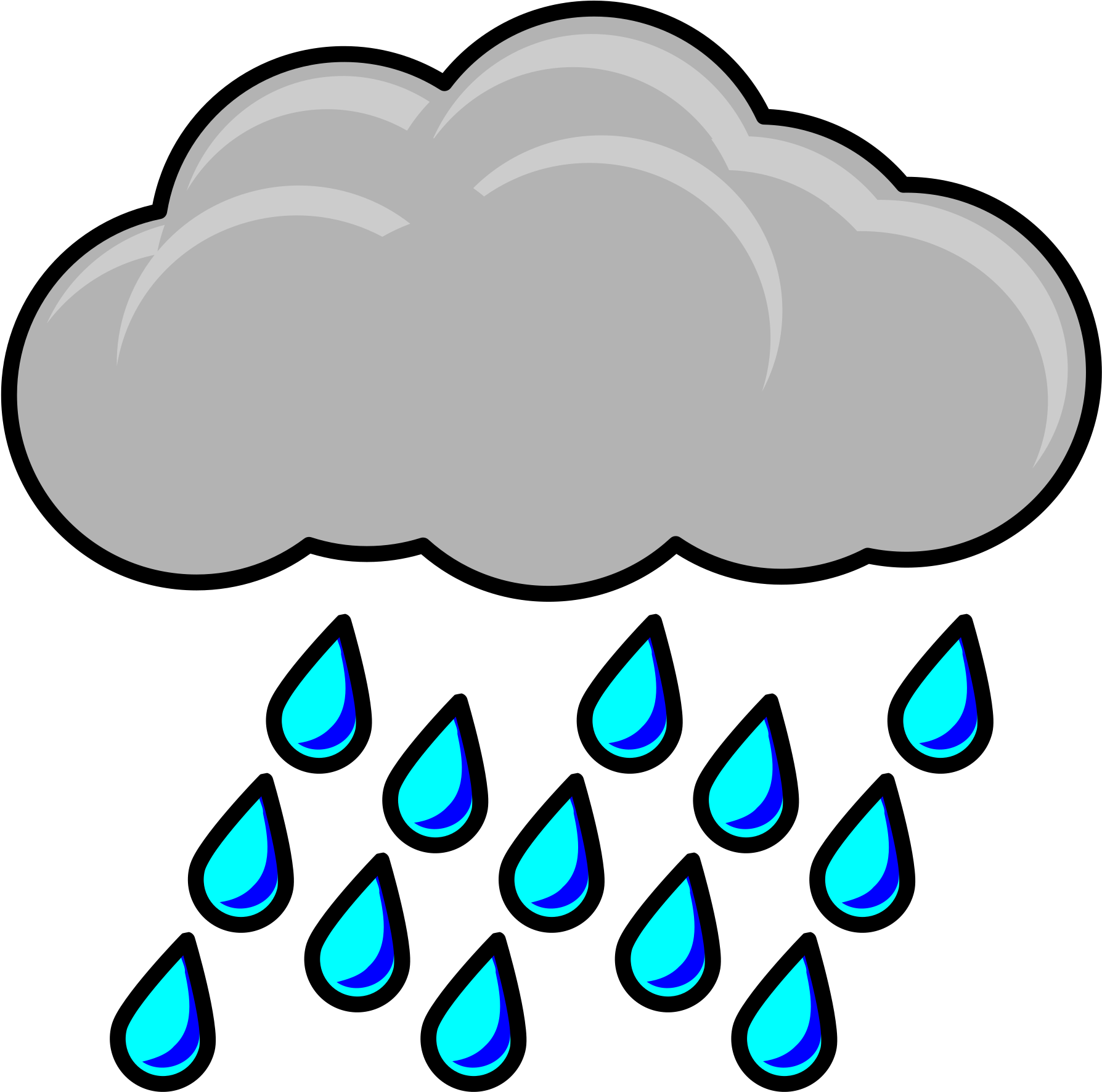 Raindrops Clipart Ulan - Raincloud Png (2400x3394)