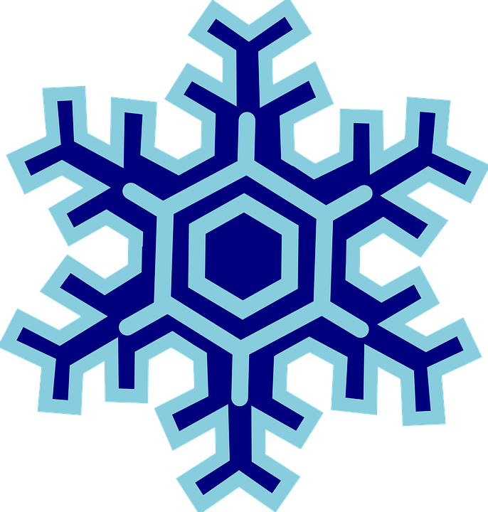 Winter Break - Snowflake Clip Art (686x720)