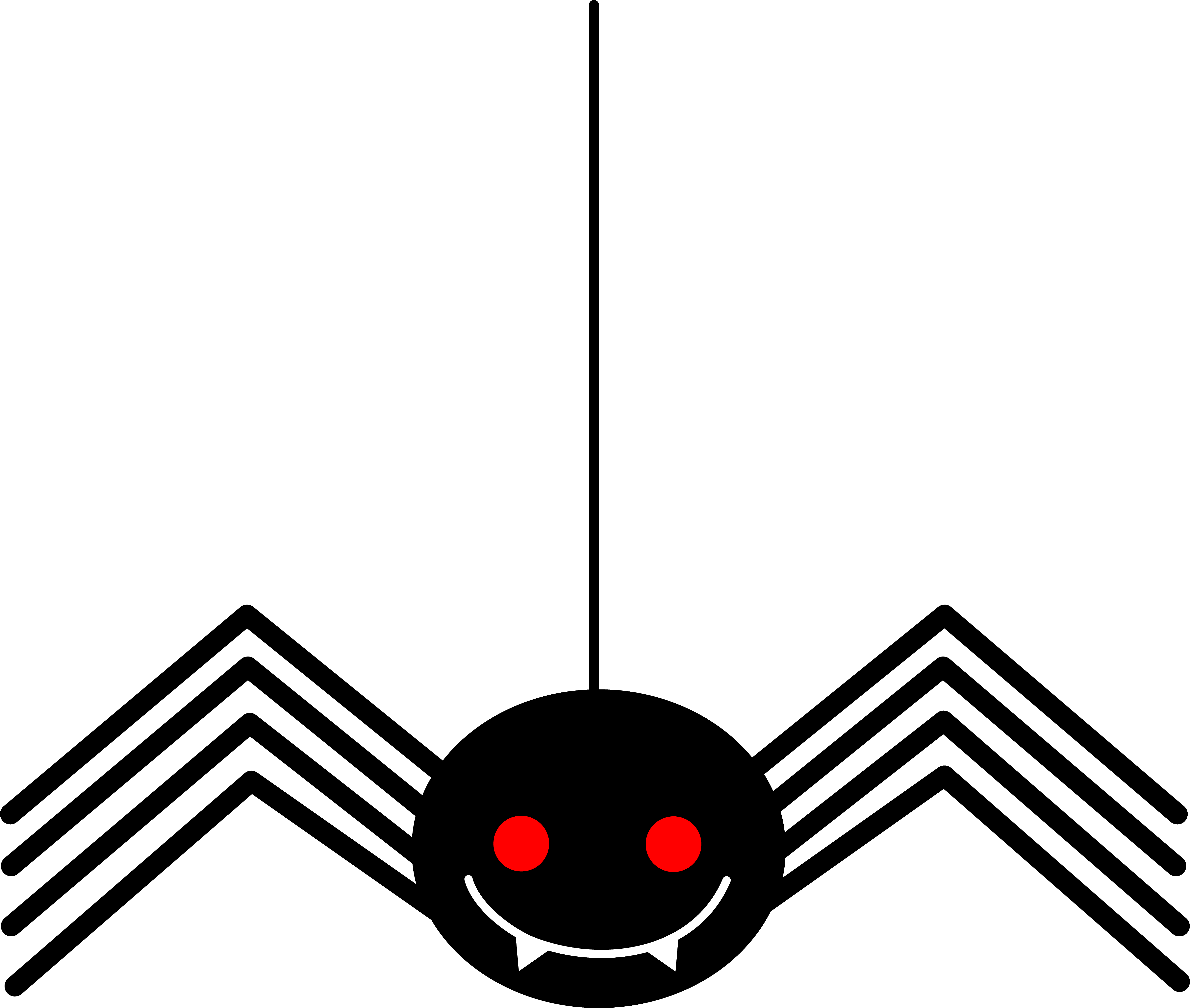 Cute Halloween Spider Clipart - Halloween Spider Clip Art (5997x5082)