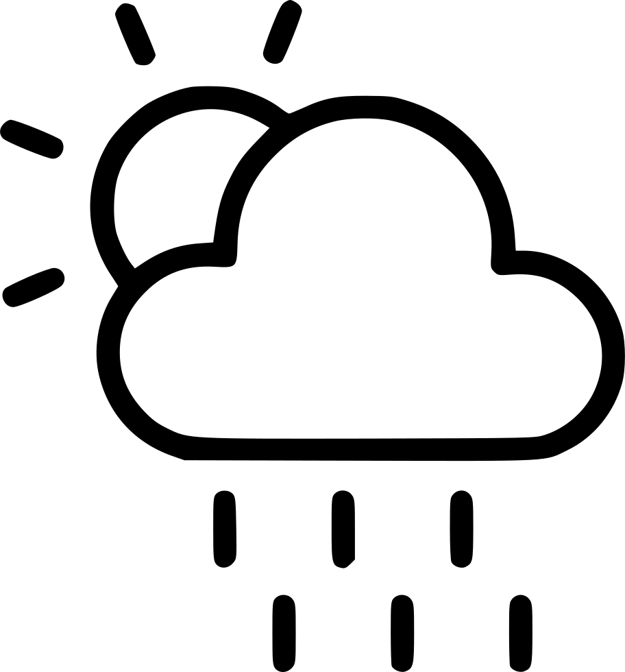 Weather Thunder Cloud Partlysun Cloudy Rain Comments - Cloud (912x980)