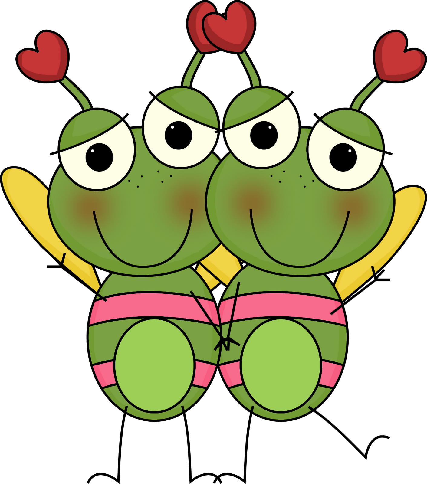 Bug Clipart February - Bugs Love (1411x1600)